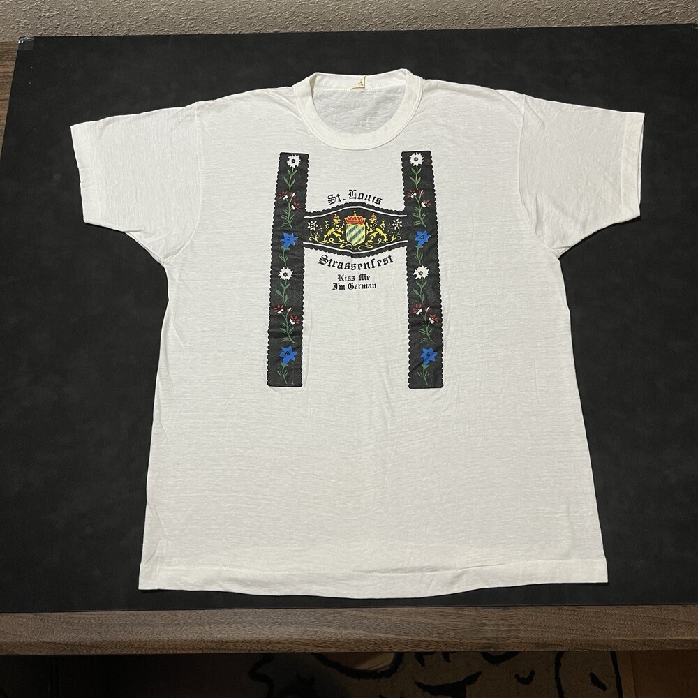 Budweiser Beer Shirt Busch Stadium Vintage 1980s St. Louis Cardinals Oktoberfest